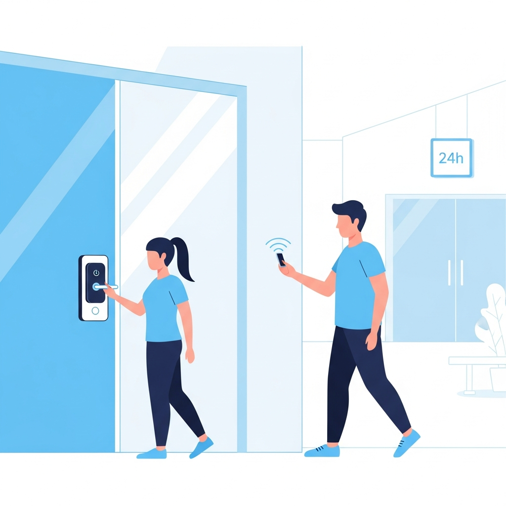 【KEYVOX導入事例】フィットネスジムの24時間無人運営と会員管理をスマートロックで実現